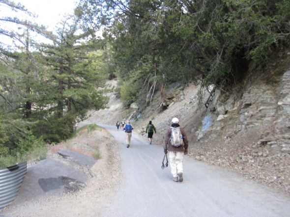Heading up from Manker Flats