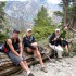 Taking a break on our descent Taking a break on our descent
